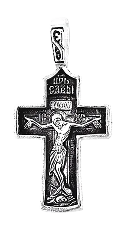 Подвеска крест из серебра