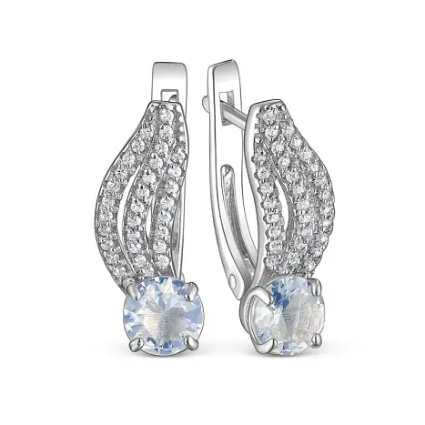 Серьги с английским замком из серебра