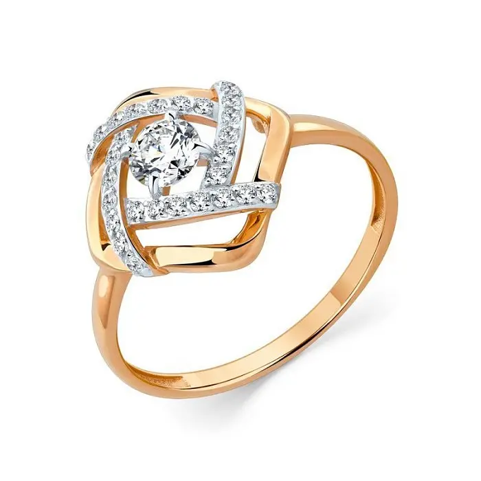 Кольцо декоративное из красного золота