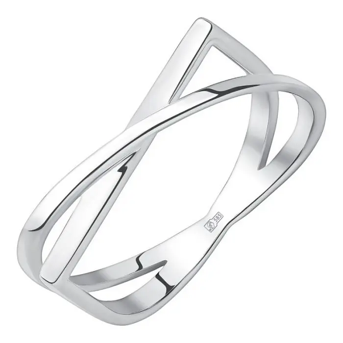 Кольцо декоративное из белого золота