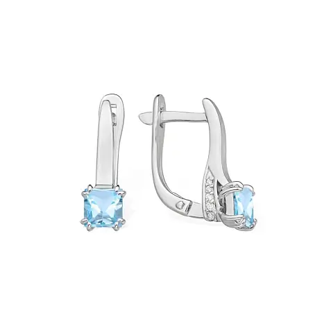 Серьги с английским замком из серебра