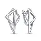 Серьги с английским замком из серебра
