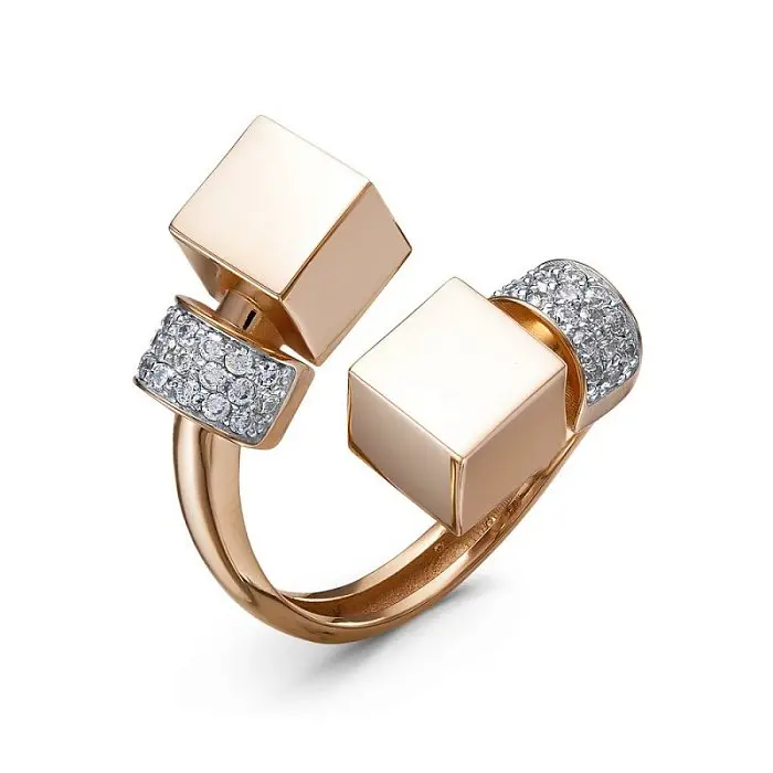 Кольцо декоративное из красного золота