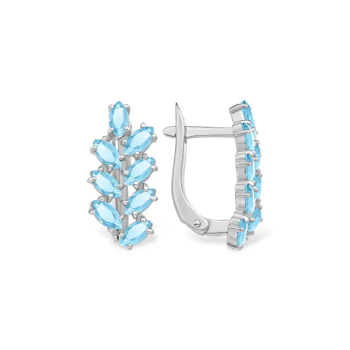 Серьги с английским замком из серебра