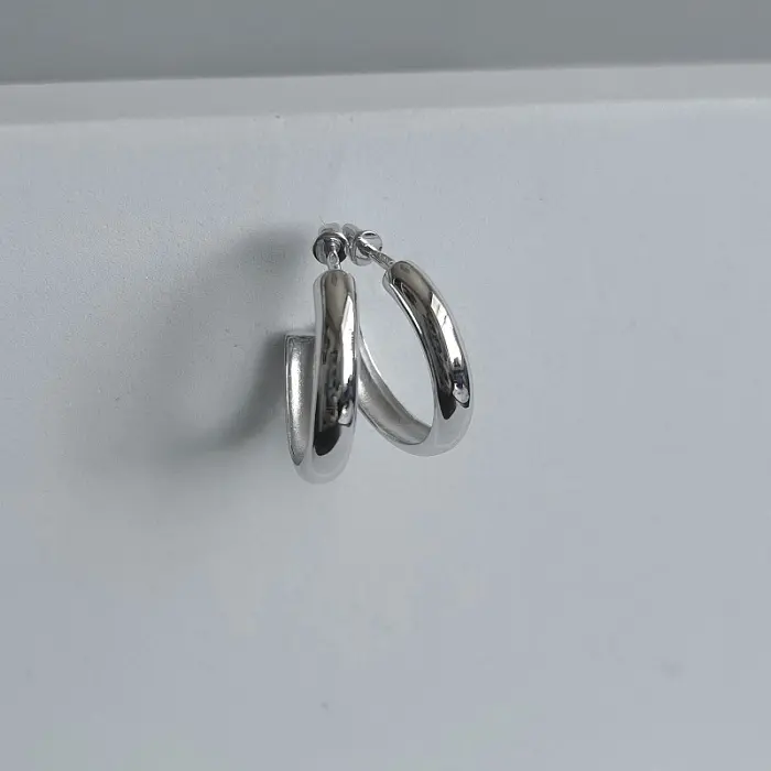 Серьги пуссеты из серебра