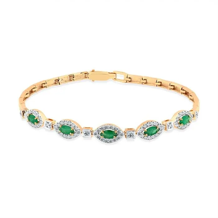 Браслет декоративный из красного золота вид 1