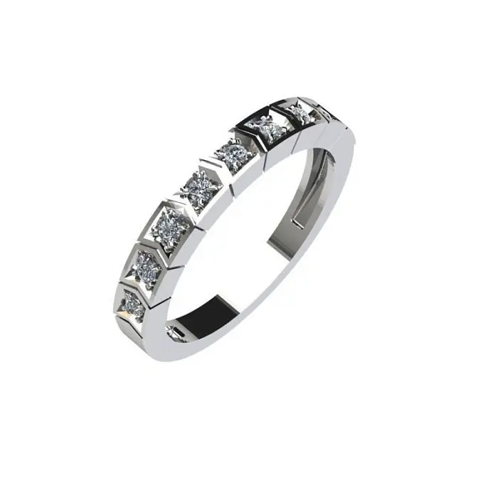 Кольцо декоративное из белого золота