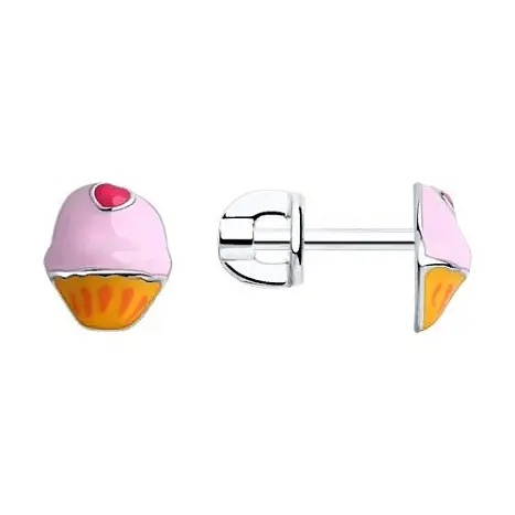 Серьги детские из серебра