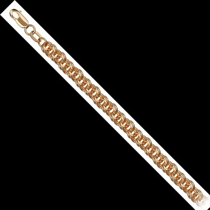 Браслет цепочный из красного золота