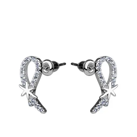 Серьги пуссеты из серебра