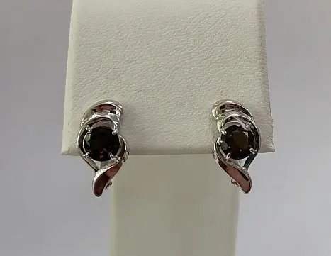 Серьги с английским замком из серебра