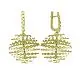 Серьги подвесные из желтого золота