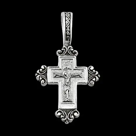 Подвеска крест из серебра