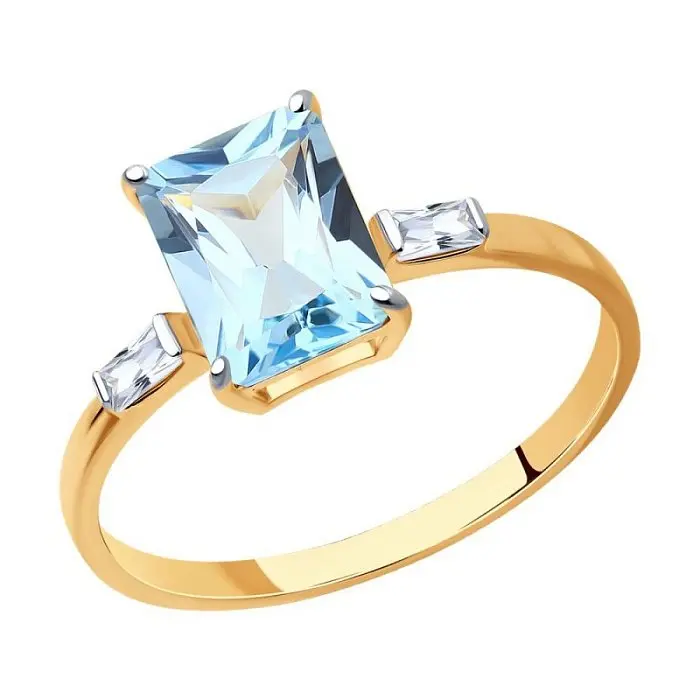 Кольцо декоративное из красного золота