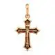 Подвеска крест из красного золота