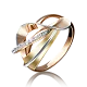 Кольцо декоративное из комбинированного золота