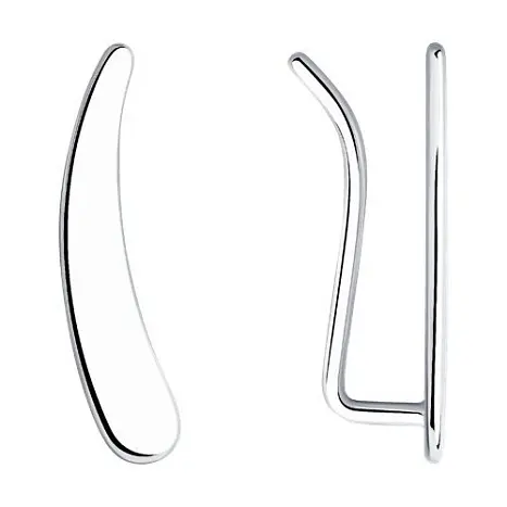 Серьги зажимы из серебра