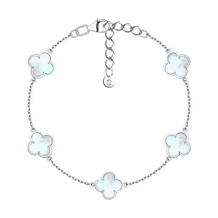 Браслет декоративный из серебра