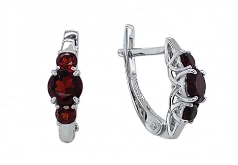Серьги с английским замком из серебра
