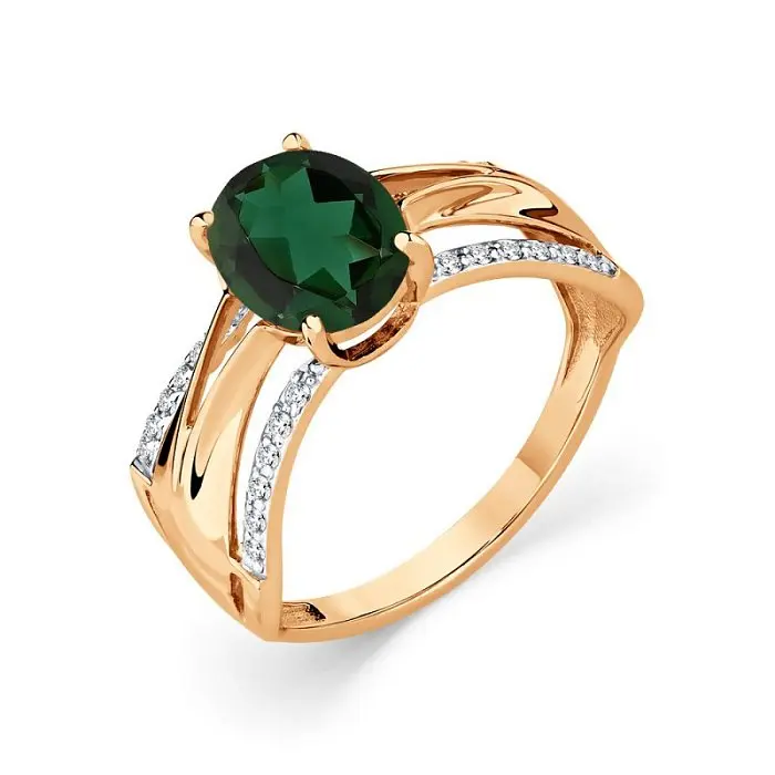 Кольцо декоративное из красного золота