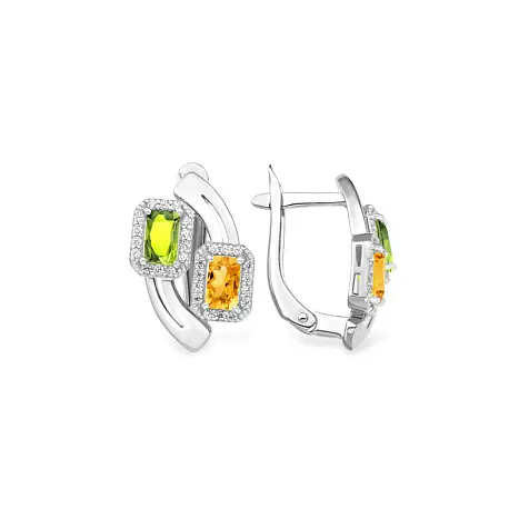 Серьги с английским замком из серебра