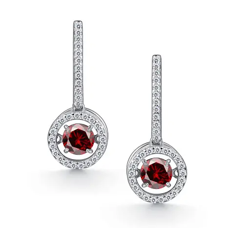 Серьги подвесные из серебра