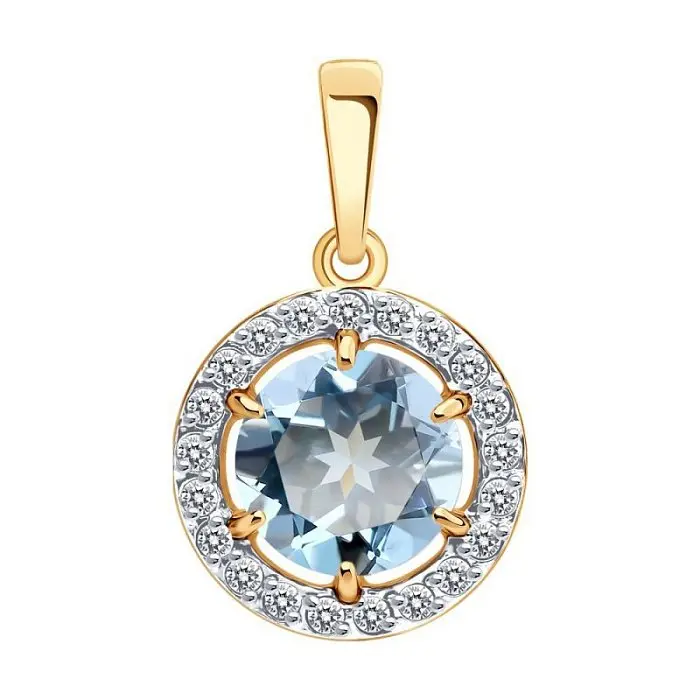 Подвеска декоративная из красного золота