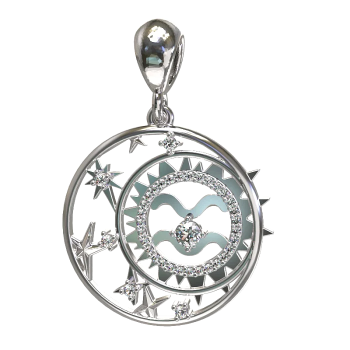 Подвеска знак зодиака из серебра