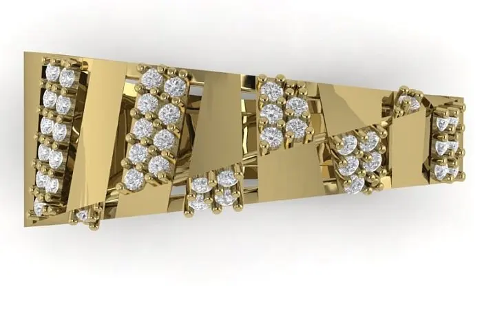 Кольцо декоративное из красного золота