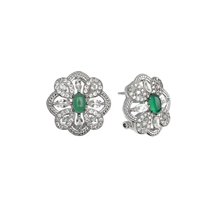 Серьги с английским замком из серебра