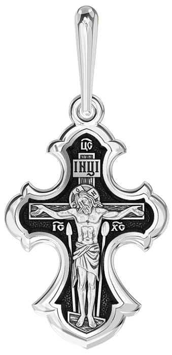 Подвеска крест из серебра