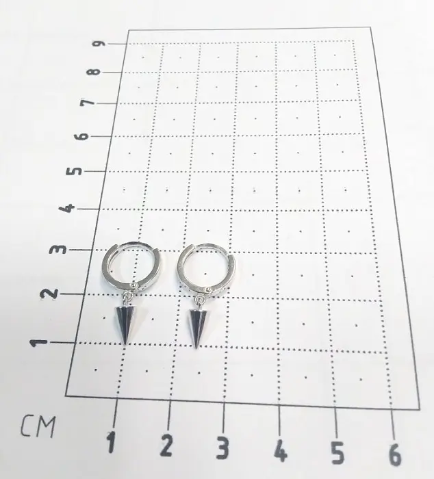 Серьги подвесные из серебра