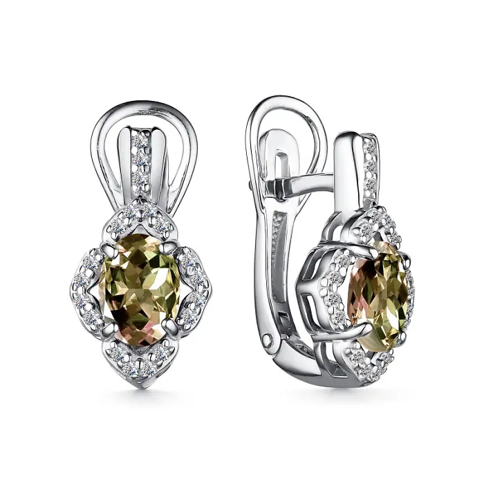 Серьги с английским замком из серебра