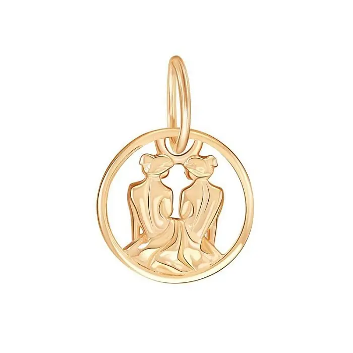 Подвеска знак зодиака из красного золота