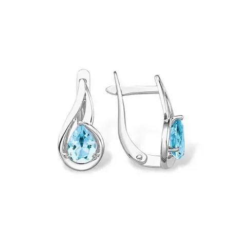 Серьги с английским замком из серебра