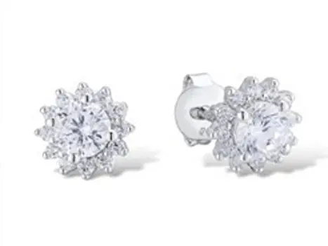 Серьги пуссеты из серебра