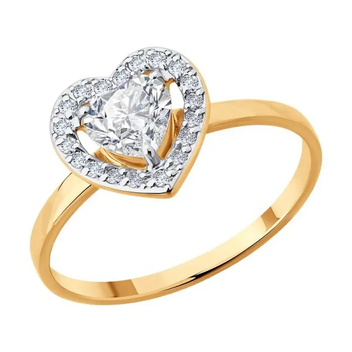 Кольцо декоративное из красного золота