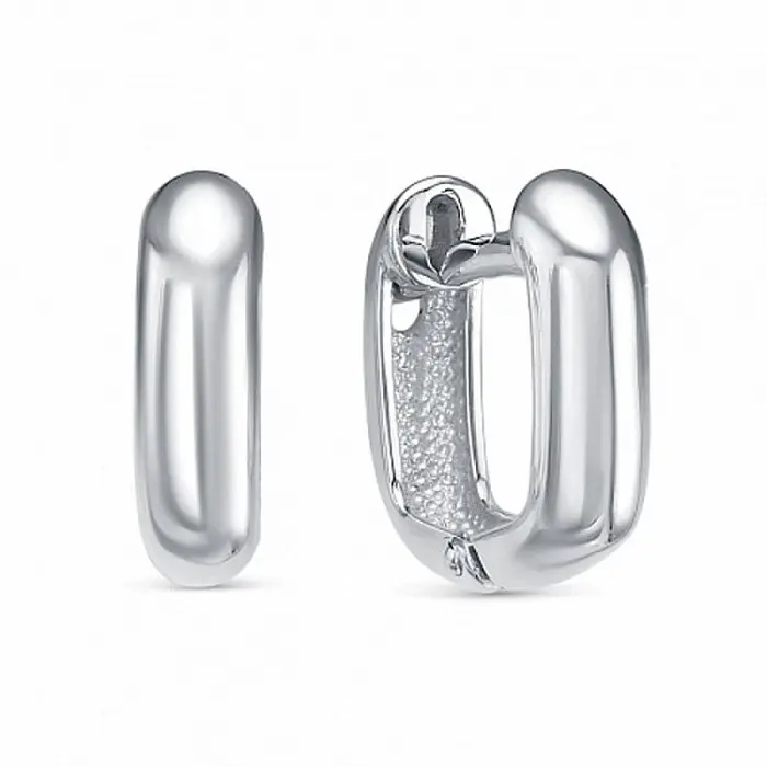 Серьги с английским замком из серебра