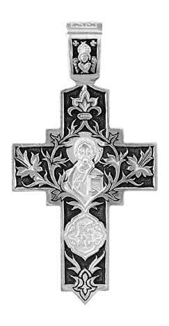 Подвеска крест из серебра
