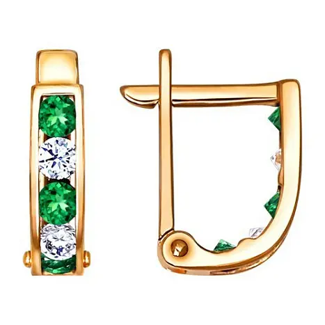 Серьги детские из красного золота