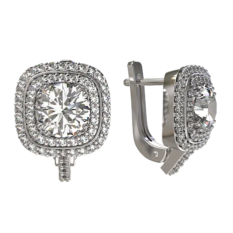 Серьги с английским замком из серебра