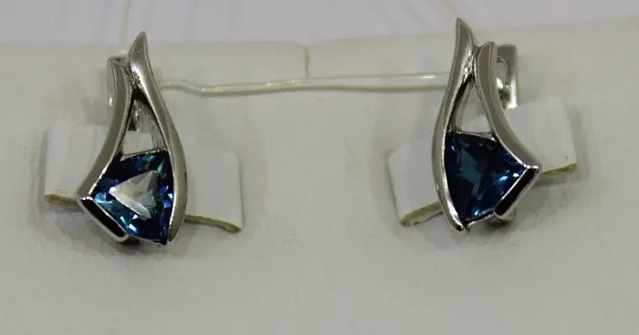 Серьги с английским замком из серебра