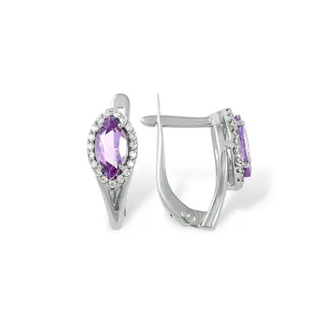 Серьги с английским замком из серебра