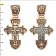 Подвеска крест из красного золота