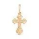 Подвеска крест из красного золота