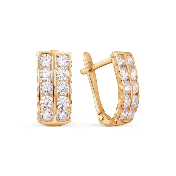 Серьги детские из красного золота