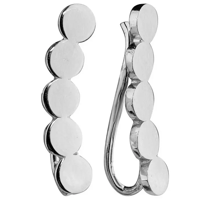 Серьги зажимы из серебра