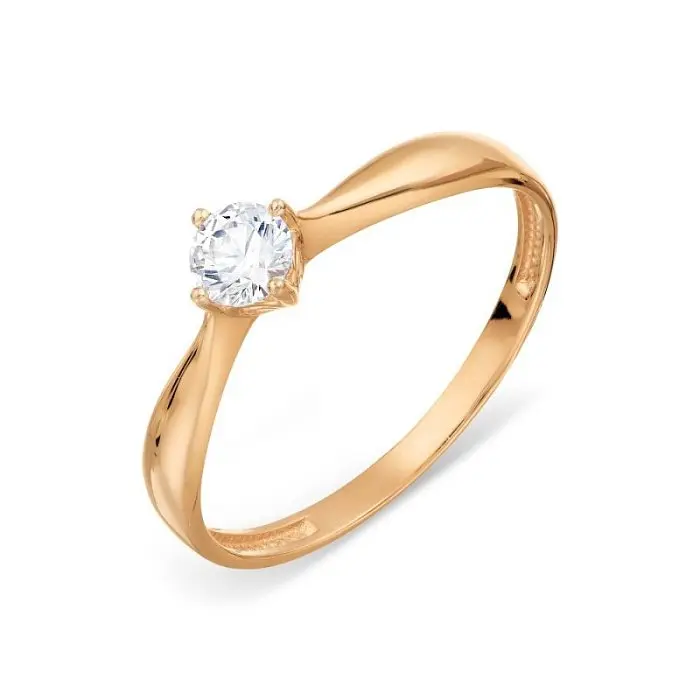 Кольцо декоративное из красного золота