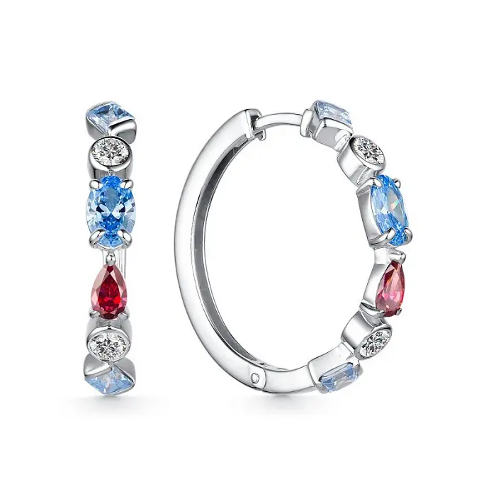 Серьги конго из серебра