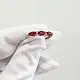 Кольцо декоративное из красного золота с сапфирами